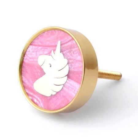 Kids Handmade Brass Unicorn Knob